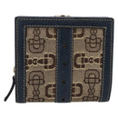 GUCCI Bifold Wallet Canvas Beige Gold Auth bs36910A-3