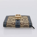 GUCCI Bifold Wallet Canvas Beige Gold Auth bs36910A-7