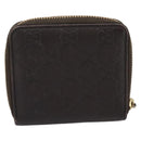 GUCCI GG Canvas Guccissima Wallet Leather Brown Gold 346056 4276 Auth bs36913-3