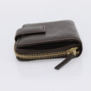 GUCCI GG Canvas Guccissima Wallet Leather Brown Gold 346056 4276 Auth bs36913-4