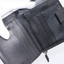 PRADA Bifold Wallet Nylon Black Silver Auth bs36914-11