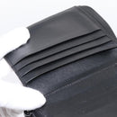 PRADA Bifold Wallet Nylon Black Silver Auth bs36914-20