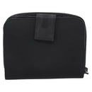 PRADA Bifold Wallet Nylon Black Silver Auth bs36914-2