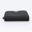 PRADA Bifold Wallet Nylon Black Silver Auth bs36914-6