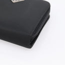 PRADA Bifold Wallet Nylon Black Silver Auth bs36914-7