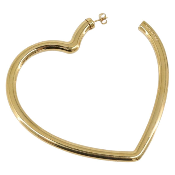 BALENCIAGA Heart Pierce Metal Gold Tone Auth bs36916