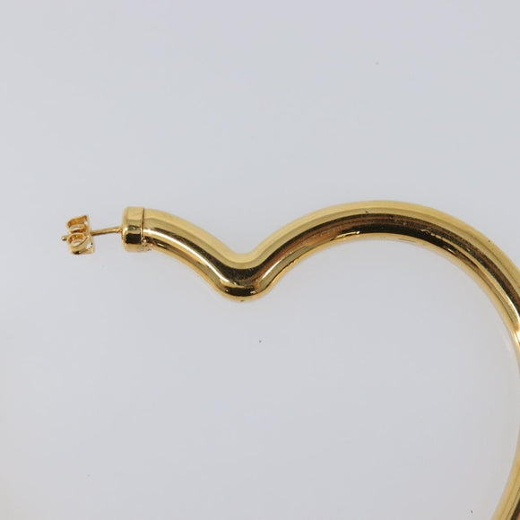 BALENCIAGA Heart Pierce Metal Gold Tone Auth bs36916
