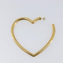 BALENCIAGA Heart Pierce Metal Gold Tone Auth bs36916-2