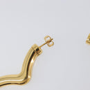 BALENCIAGA Heart Pierce Metal Gold Tone Auth bs36916-8