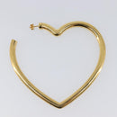 BALENCIAGA Heart Pierce Metal Gold Tone Auth bs36916-9