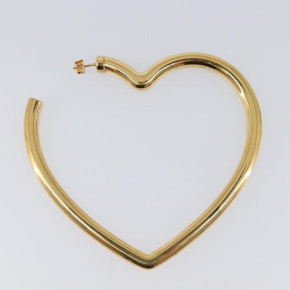 BALENCIAGA Heart Pierce Metal Gold Tone Auth bs36916