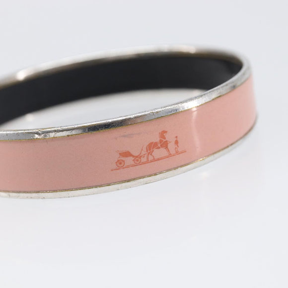 HERMES Bangle Metal Pink Auth bs36918