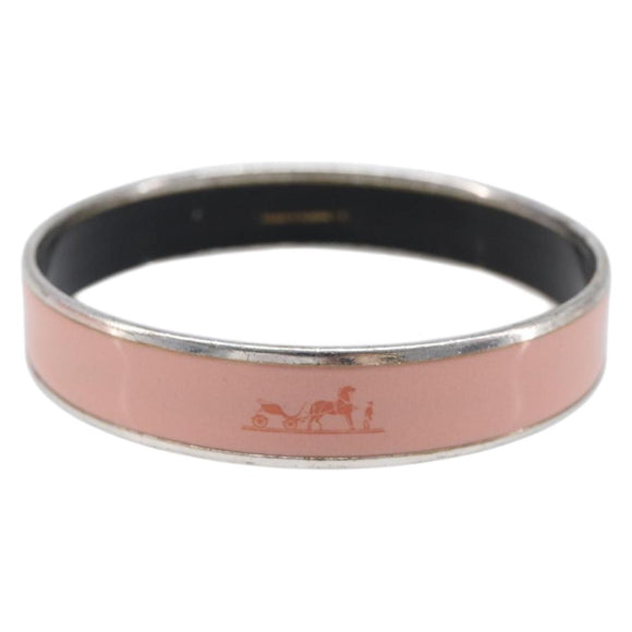 HERMES Bangle Metal Pink Auth bs36918