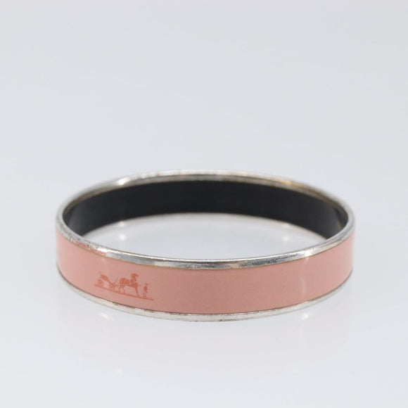 HERMES Bangle Metal Pink Auth bs36918