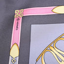 HERMES Carre 90 Scarf ""LES MU SEROLLES"" Silk Light Blue Auth bs36919-11