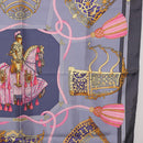 HERMES Carre 90 Scarf ""LES MU SEROLLES"" Silk Light Blue Auth bs36919-7