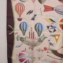 HERMES Carre 90 Scarf ""LES FOLIES DU CIEL"" Silk Pink Auth bs36920-5
