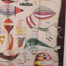 HERMES Carre 90 Scarf ""LES FOLIES DU CIEL"" Silk Pink Auth bs36920-7