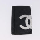 CHANEL Wallet Leather 3 Set Black CC Auth bs36923-2