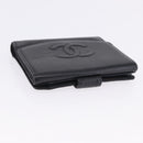 CHANEL Wallet Leather 3 Set Black CC Auth bs36923-22