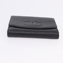 CHANEL Wallet Leather 3 Set Black CC Auth bs36923-23