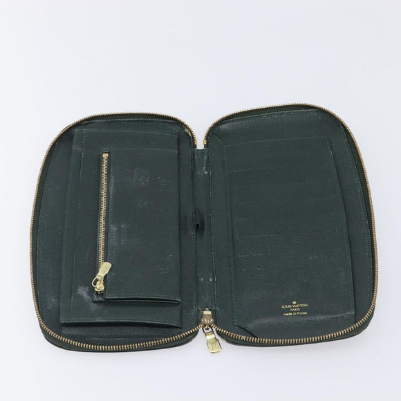 LOUIS VUITTON Taiga Organizer Atoll Travel Case 2 Set Brown Epicea Auth bs36926