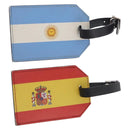 LOUIS VUITTON Porto Address Charm Leather 2 Set Red Blue LV Auth bs36927-1