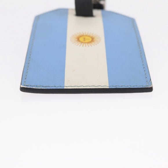 LOUIS VUITTON Porto Address Charm Leather 2 Set Red Blue LV Auth bs36927