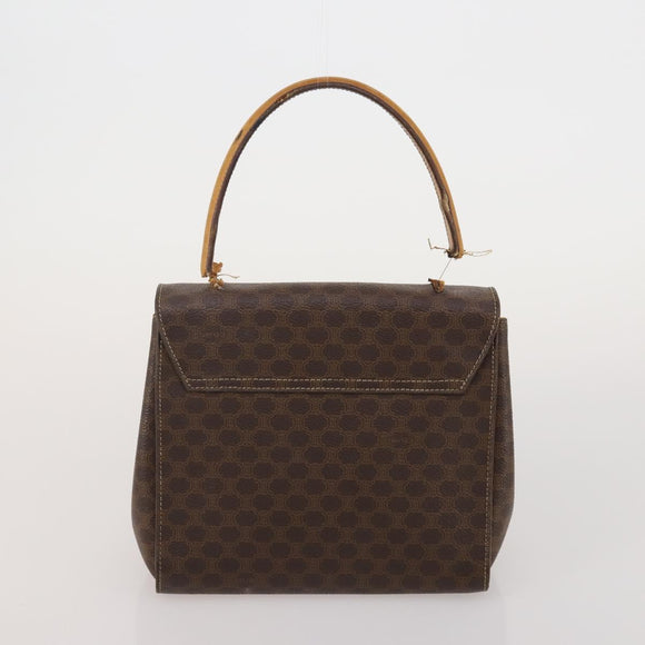 CELINE Macadam Canvas Shoulder Bag PVC Leather 3 Set Brown Auth bs36930