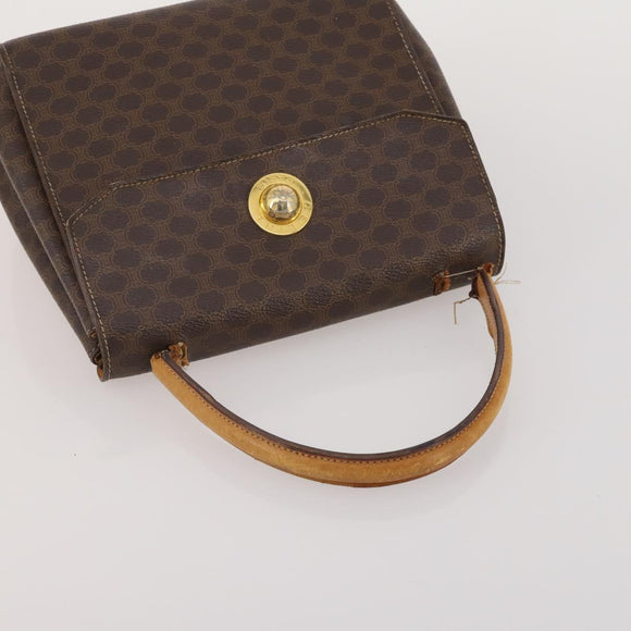 CELINE Macadam Canvas Shoulder Bag PVC Leather 3 Set Brown Auth bs36930