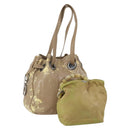 Christian Dior Shoulder Bag Nylon PVC Canvas 2 Set Brown Auth bs36932-1