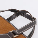 BURBERRY Nova Check Blue Label Hand Bag Wool Brown Gold Auth bs36933-8