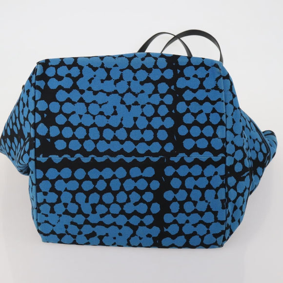 BOTTEGA VENETA Hand Bag Canvas 2way Blue Auth bs36936
