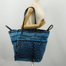 BOTTEGA VENETA Hand Bag Canvas 2way Blue Auth bs36936-21