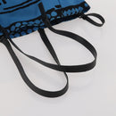 BOTTEGA VENETA Hand Bag Canvas 2way Blue Auth bs36936-7