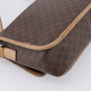 CELINE Macadam Canvas Shoulder Bag PVC Leather Brown Gold Auth bs36938-18
