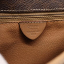 CELINE Macadam Canvas Shoulder Bag PVC Leather Brown Gold Auth bs36938-12