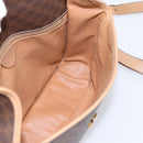 CELINE Macadam Canvas Shoulder Bag PVC Leather Brown Gold Auth bs36938-20