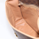 CELINE Macadam Canvas Shoulder Bag PVC Leather Brown Gold Auth bs36938-21