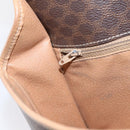 CELINE Macadam Canvas Shoulder Bag PVC Leather Brown Gold Auth bs36938-22