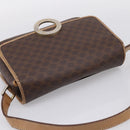 CELINE Macadam Canvas Shoulder Bag PVC Leather Brown Gold Auth bs36938-6