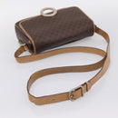 CELINE Macadam Canvas Shoulder Bag PVC Leather Brown Gold Auth bs36938-7