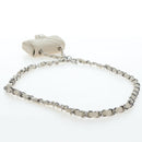 CHANEL V-stitch Classic Mini Chain Bag Lamb Skin Beige Silver CC Auth bs36939M-10