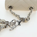 CHANEL V-stitch Classic Mini Chain Bag Lamb Skin Beige Silver CC Auth bs36939M-8