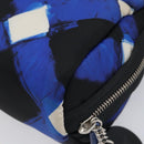 CHANEL Clutch Bag Nylon Blue Silver CC Auth bs36940V-15