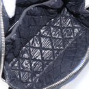 CHANEL Clutch Bag Nylon Blue Silver CC Auth bs36940V-10