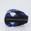 CHANEL Clutch Bag Nylon Blue Silver CC Auth bs36940V-3