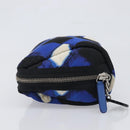 CHANEL Clutch Bag Nylon Blue Silver CC Auth bs36940V-4
