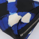 CHANEL Clutch Bag Nylon Blue Silver CC Auth bs36940V-7