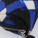CHANEL Clutch Bag Nylon Blue Silver CC Auth bs36940V-14